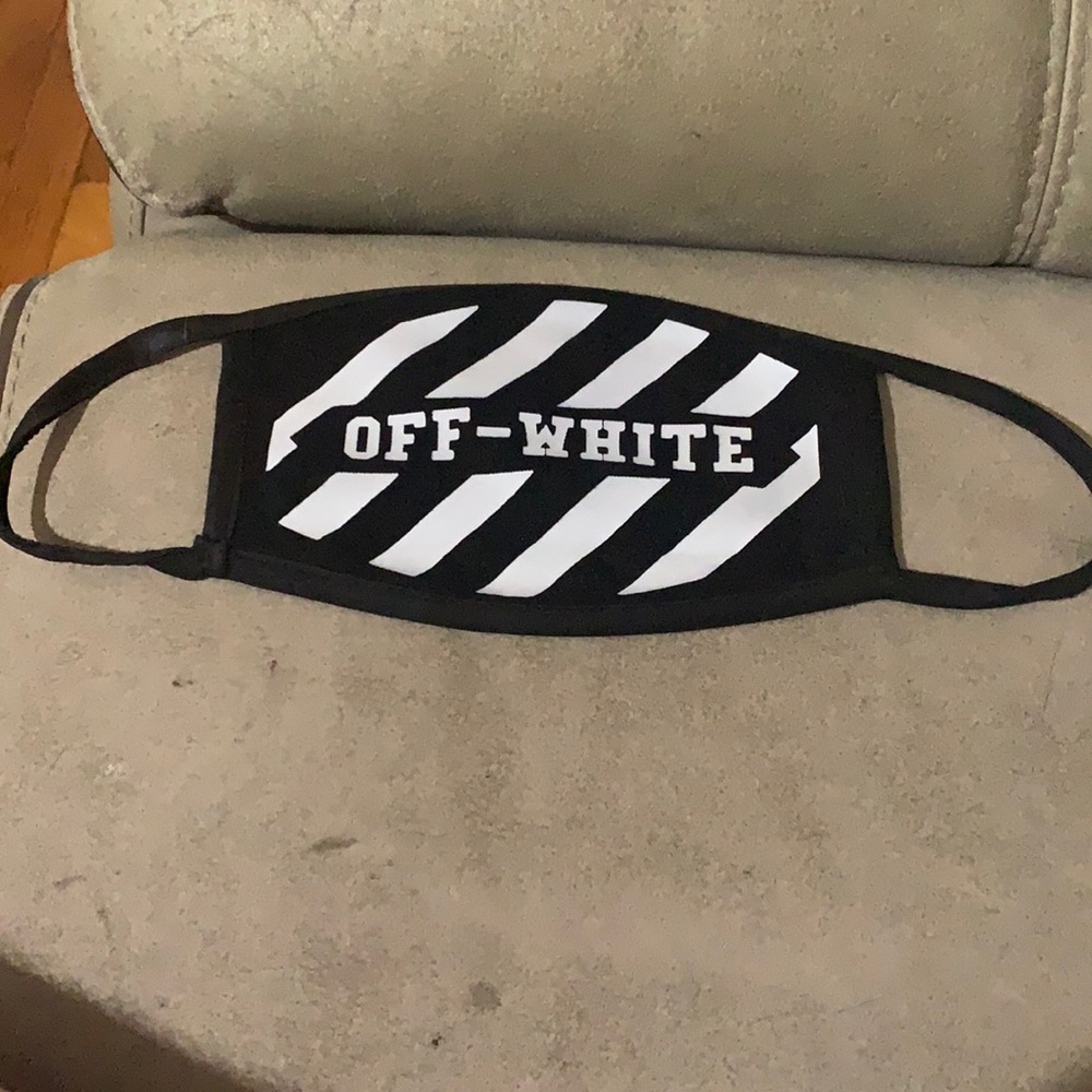 Off-white face covering, one size fits all. NWOT never worn brand new face mask